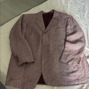 Ermenegildo Zegna Textured Blazer in Light Maroon